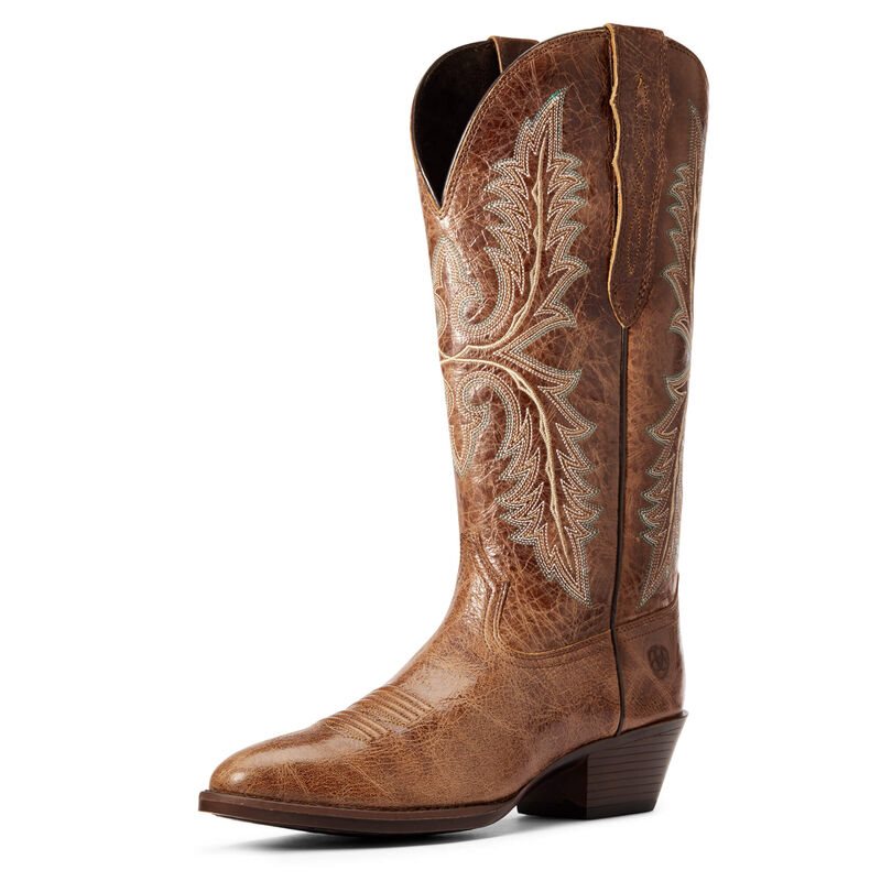 Ariat Heritage Elastic Calf Koyu Kahverengi Western Csizma Bayan (38207-993)